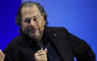 An auction for a private lunch with Marc Benioff raises $1.5 million in his first year replacing Warren Buffett, who netted $19 million for his final auction