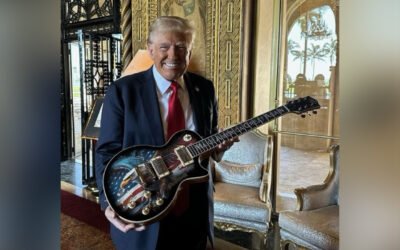 Trump unveils limited edition ‘American Eagle’ acoustic and electric guitars